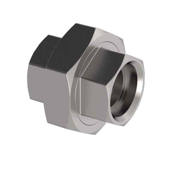 PF1S-UNI-KMHV 3 in Socket Weld Union T304 Stainless Steel Heavy Cast MSS SP114 Pipe Fitting